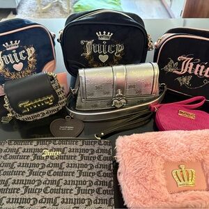 Juicy Couture Assorted Bags in Black, Silver, and Pink